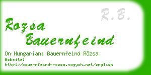 rozsa bauernfeind business card